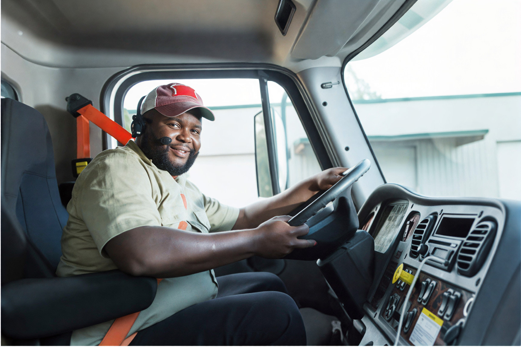 TJL truck driver in cab