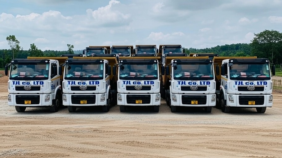 TJL fleet of tipper trucks